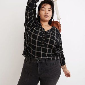 3x Plus Lightspun Evert Top in Windowpane NWOT